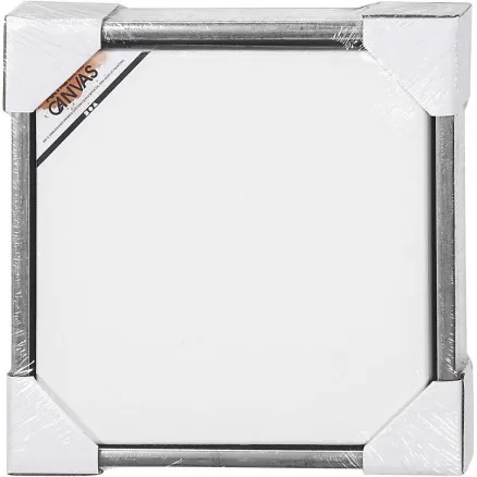 ArtistLine Canvas med ram, yttermått 34x34 cm, djup 3 cm, vit, antik