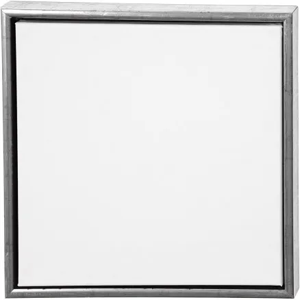ArtistLine Canvas med ram, antik silver, vit, djup 3 cm, storlek 44x44